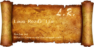 Laus Rozália névjegykártya
